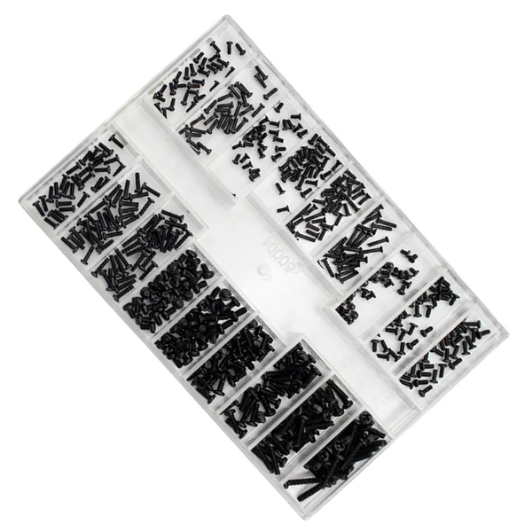 High-End Maxbell 500 Pieces 18 Sizes Mini Screw Nuts Rust Proof Universal for Notebook Glass Style C Detailed