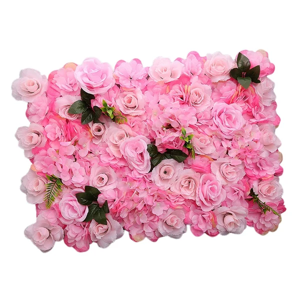 Minimalist Maxbell Flower Panels silk Floral Backdrop for Wedding Stage Pink Organic