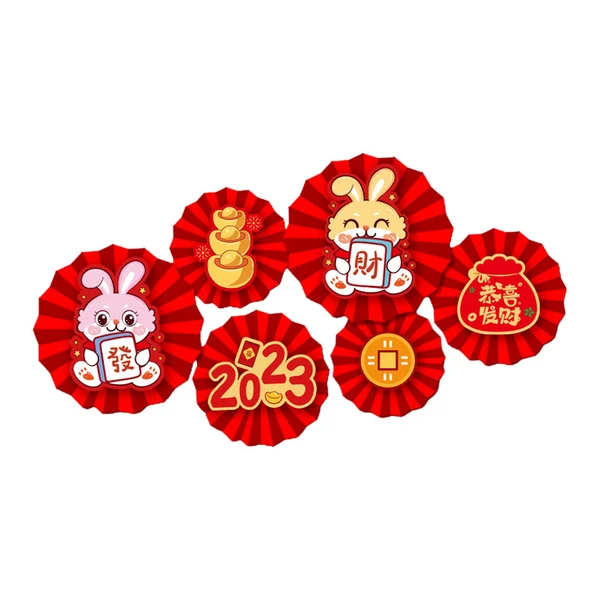 Green Maxbell Chinese Decoration Wall Sticker Decals Paper Flowers Fan for Bedroom Decor style C Durable