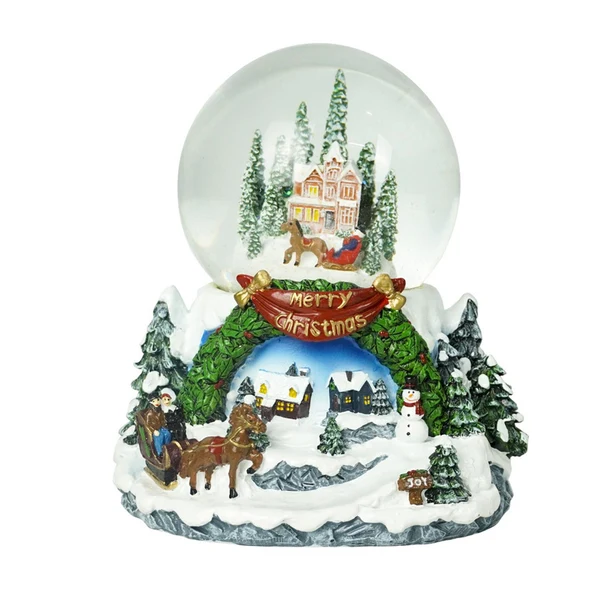 Convenient Maxbell Resin Christmas Snow Ball Decoration Scene Layout for Fireplace Home Decor Long-Lasting
