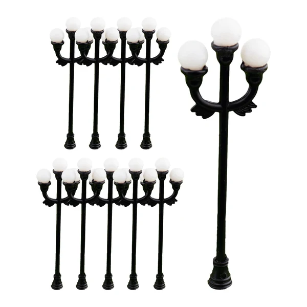 Effective Maxbell 10 Pieces Mini Street Post Lights Fairy Garden Accessories Train Post Lamps Functional