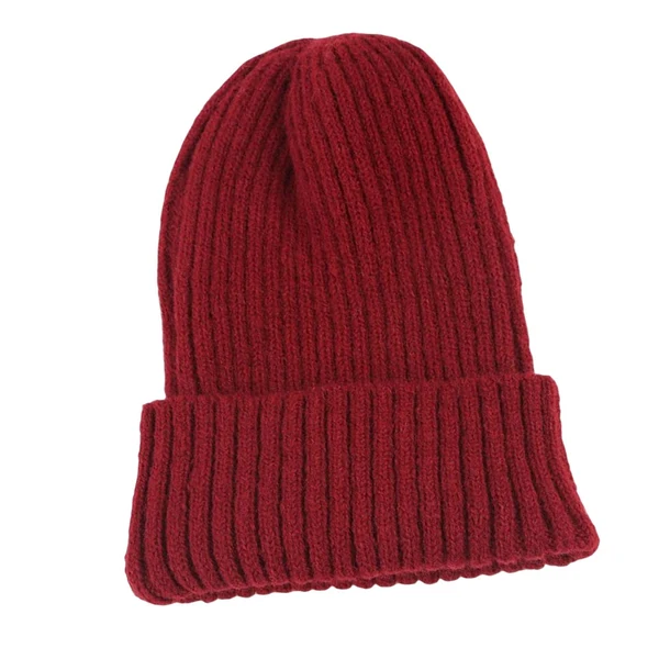 Traditional Maxbell hat Slouchy Warm One Size Lightweight Skull Cap for women Dark Red Clean