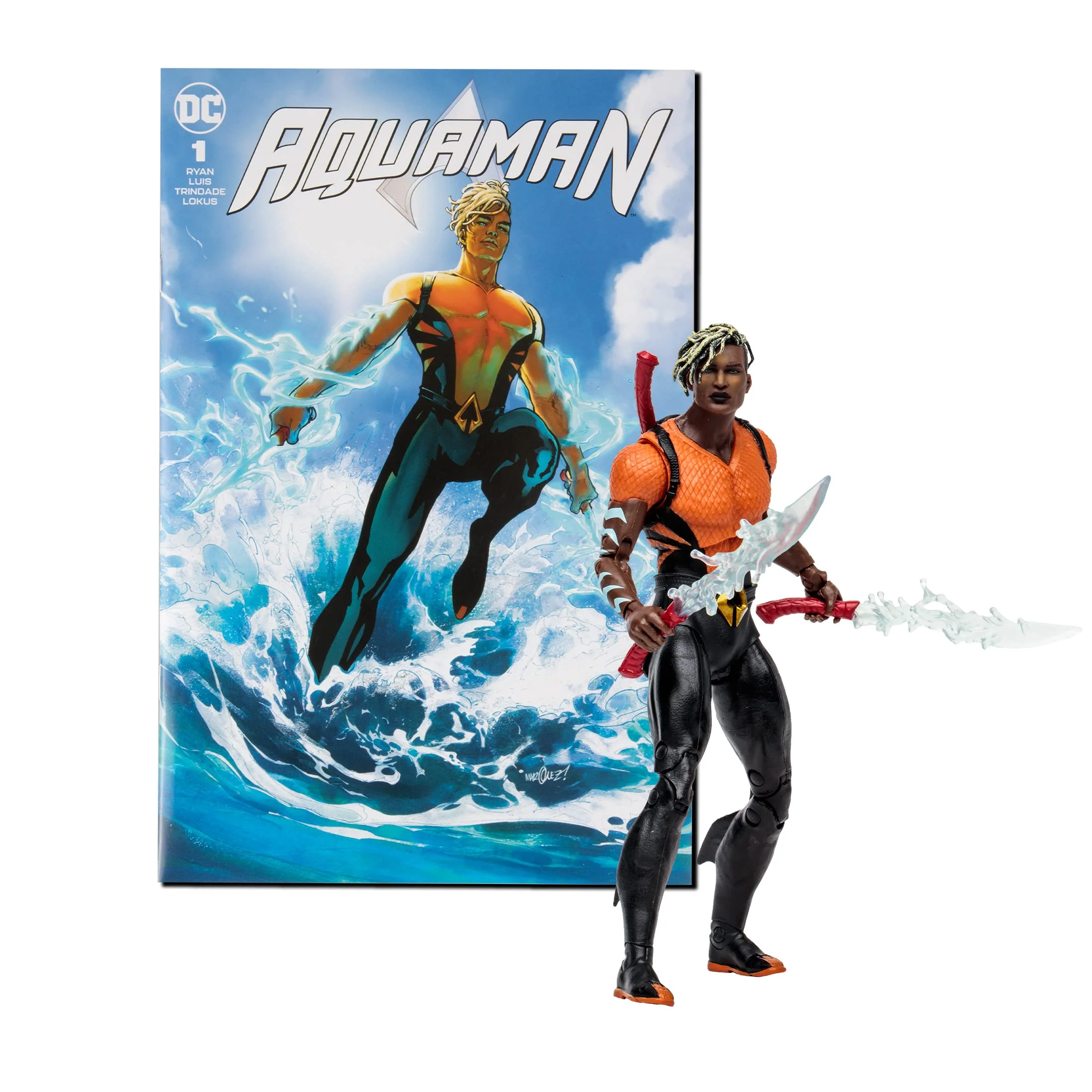 Fine Crafted McFarlane Toys DC Direct Page Punchers Aqualad 7in Action Figure with Aquaman Comic Sustainable