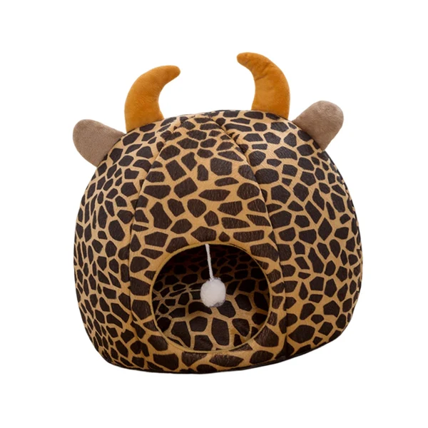 Professional Maxbell Pet Cat Bed Dog House Washable Winter Puppy Kennel Nest for Indoor Yellow Black Consistent