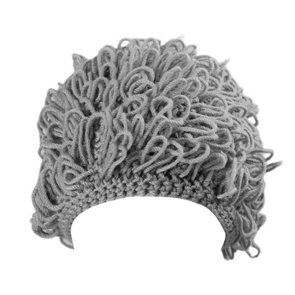 Functional Maxbell Toddler Wig Hat Baby Accessories Curly Hair Cap for Boy Girl Costume Cosplay Light Gray Smooth