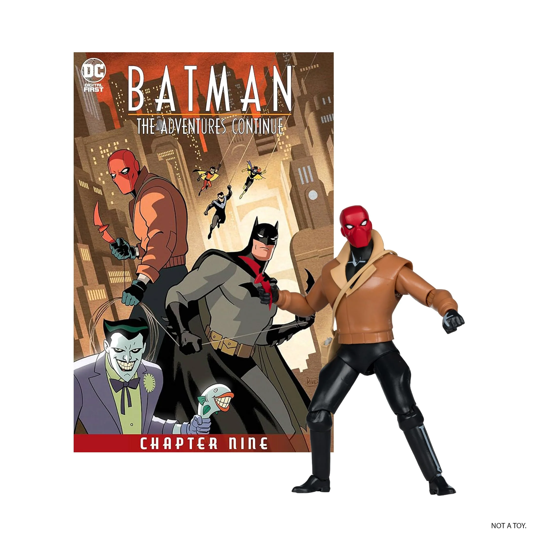 Detailed McFarlane Toys - DC Direct Page Punchers Red Hood Batman The Adventures Continue 6in Figure with Comic Exceptional