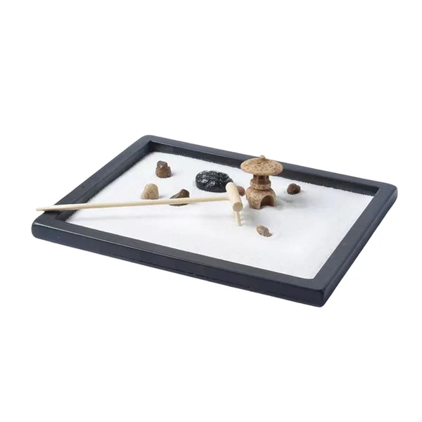 Practical Maxbell Mini Desk Decoration Meditation Desktop Sandbox Miniatures for Table Hotel High-Grade