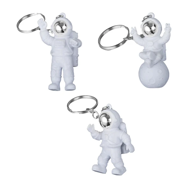 Reusable Maxbell 3x Astronaut Key Chain Car Key Holder Backpack Accessories Pendant Gifts Argent Specialty