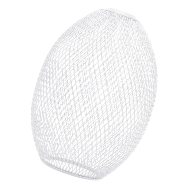 Clean Maxbell Iron Wire Lampshade Lighting Fixtures Cover for Bedroom Kitchen White Lightweight