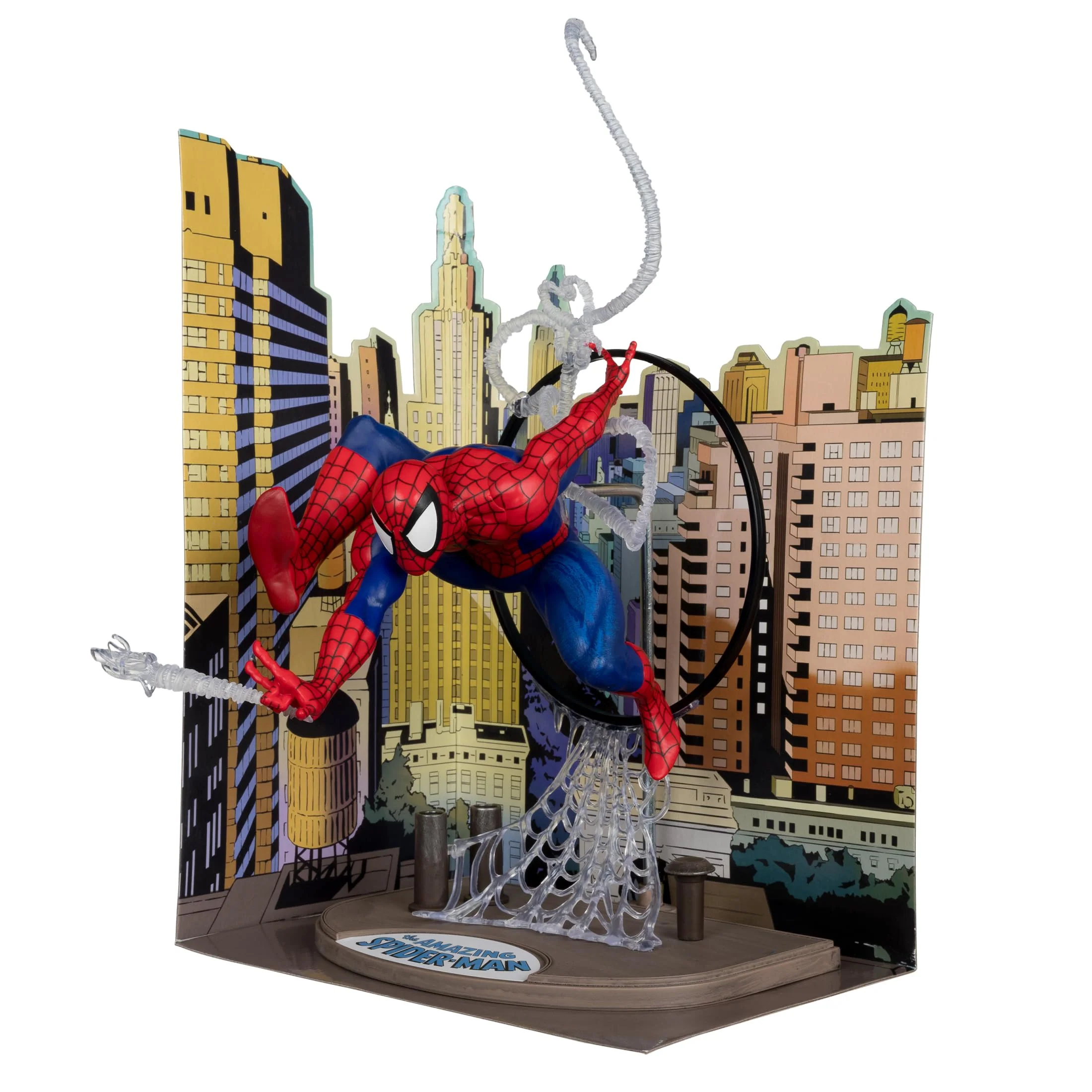 Advanced McFarlane Toys - Marvel Spider-Man 1 6th Scale Posed Figure with Scene Comic Based on The Spider-Man 301 Contemporary