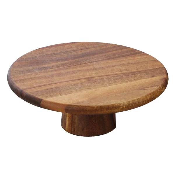 Dependable Maxbell Wood Cake Stand High Pedestal for Cakes Pies Desserts Table Celebration 20cm Functional