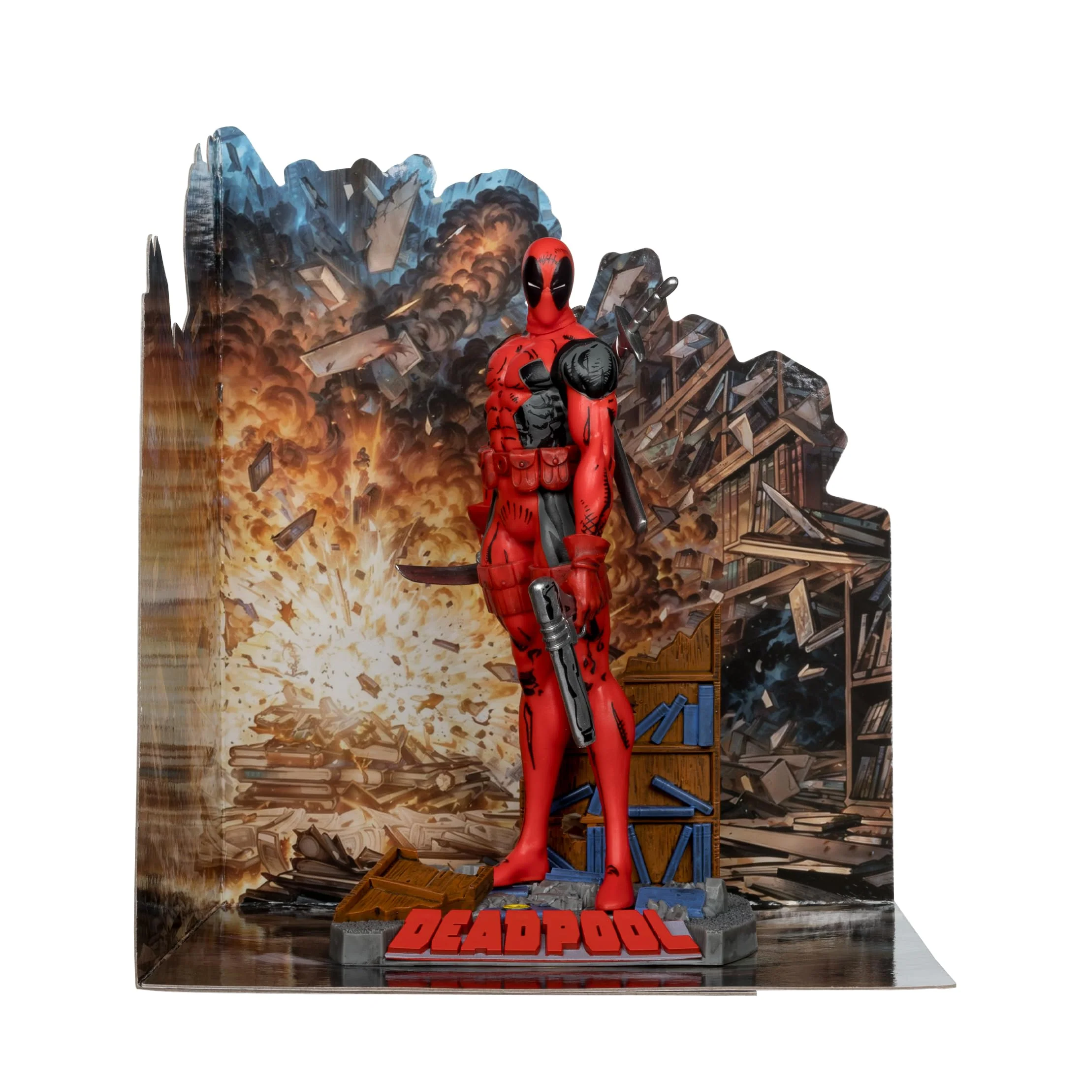 Solid McFarlane Toys - Marvel Deadpool 1 10th Scale Posed Figure with Scene The New Mutants 98 Premium