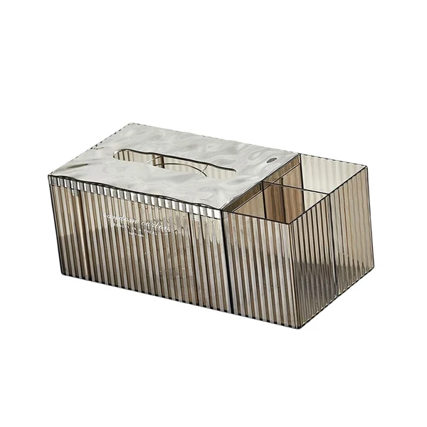 Crafted Maxbell Facial Tissue Paper Box Napkins Holder Decorative for Night Stand gray Reusable