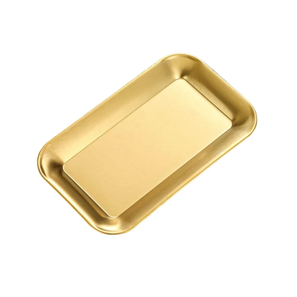 Prestigious Maxbell Serving Platter Dessert Dish Rectangular for Outdoor Activities small and Aureate Eco-Friendly