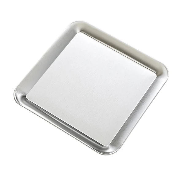 Easy-to-Use Maxbell Serving Platter Dessert Dish Rectangular for Outdoor Activities big and Argent Secure