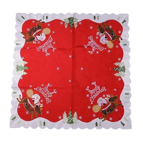 Versatile Maxbell Christmas Holiday Dining Tablecloth Polyester for Buffet Table Indoor Patio Fast