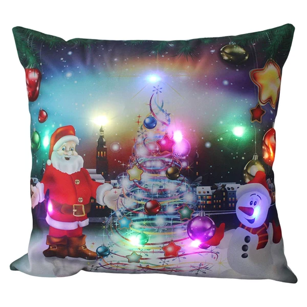 Responsible Maxbell Christmas Pillow Cover Pillowcase LED Light Case Home Living Room Style A Fine Crafted