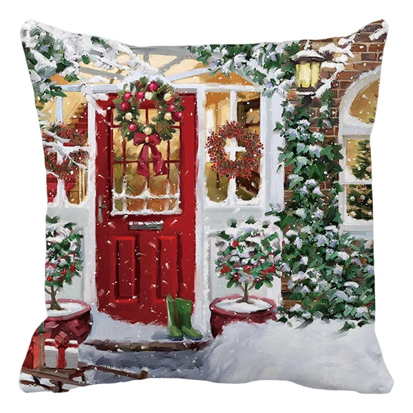 Eco-Friendly Maxbell Christmas Throw Pillow Cover Pillow Case for Home Decor Door Optimized
