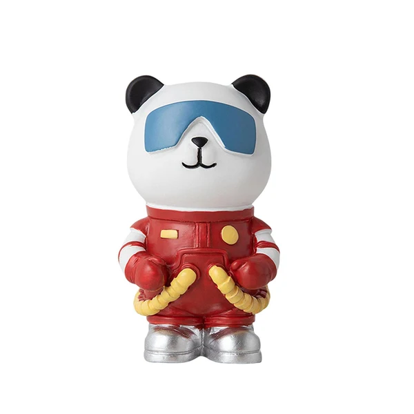 Stylish Maxbell Maxbell Panda Astronaut Figurine Cake Decoration for Bedroom Decoration Ornaments Red Effective