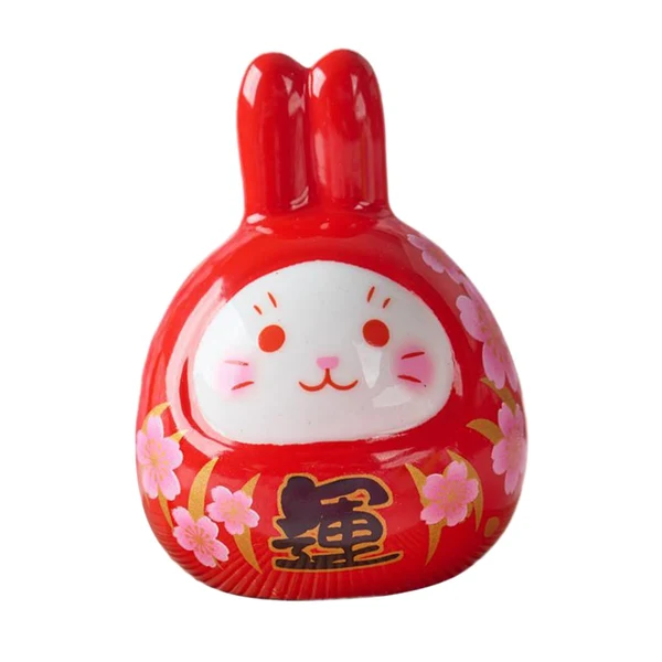 Stylish Maxbell Chinese New Year Rabbit Statue Small Bunny Figurine Miniature for Desk Decor Luxury