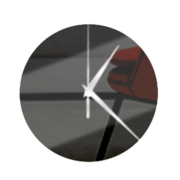 Elite Mirror Wall Clock Silent Non Ticking Frameless for Kitchen Classroom Bedroom black Practical