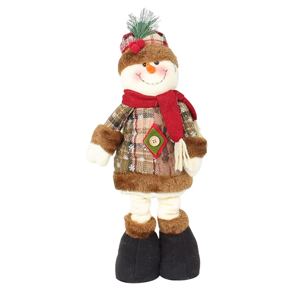 Effective Maxbell Santa Claus Figurine Decoration Standing Long Legs for Xmas Holiday Birthday Snowman Specialty