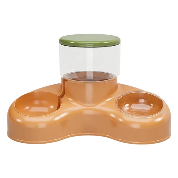 Responsible Maxbell Automatic Pet Feeder and Waterer Water Fountain Tilted Cat Food Dishes Bowls Orange Clean