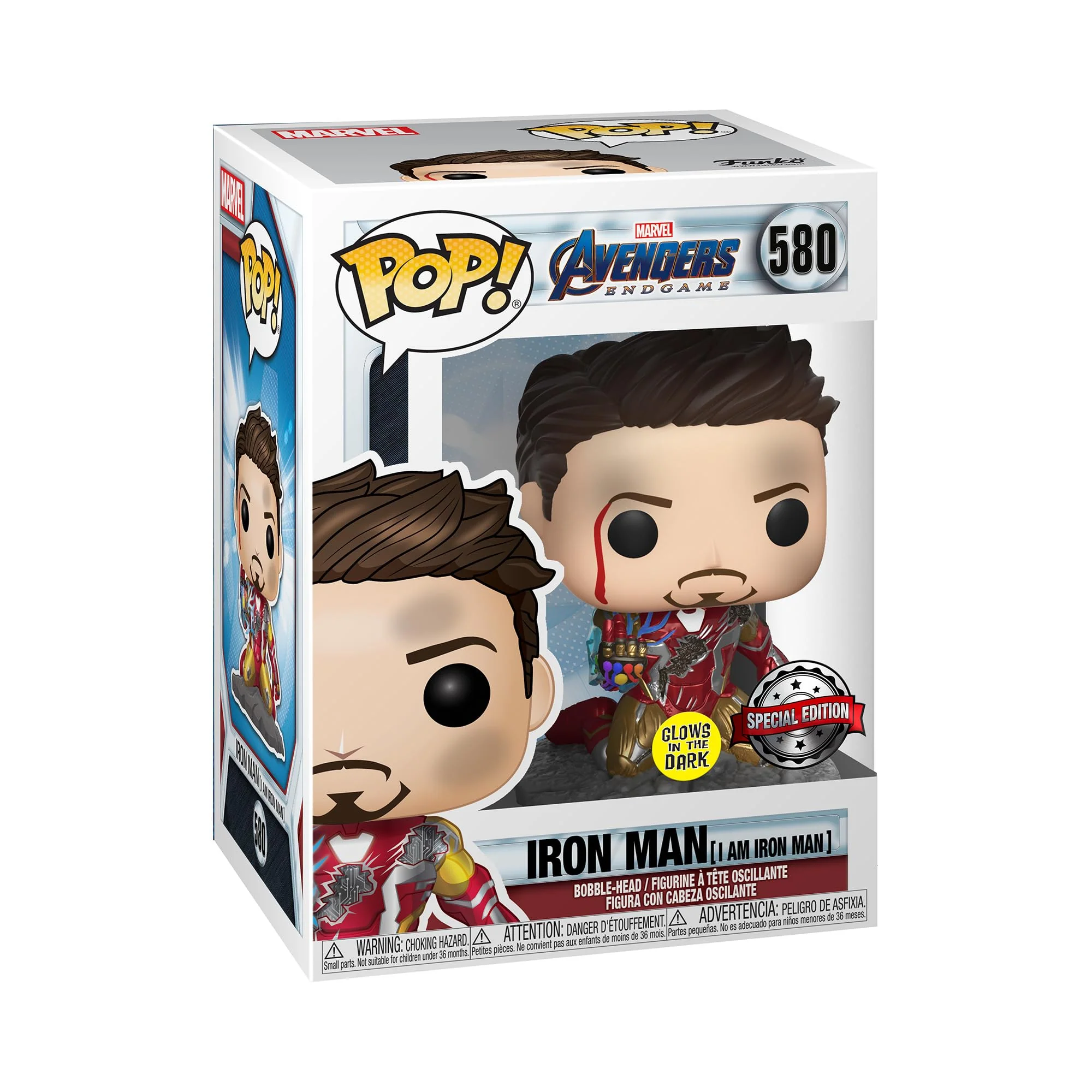 Unique Funko Pop Avengers Endgame I Am Iron Man Glow-in-The-Dark Deluxe Vinyl Figure Multicolored Fine