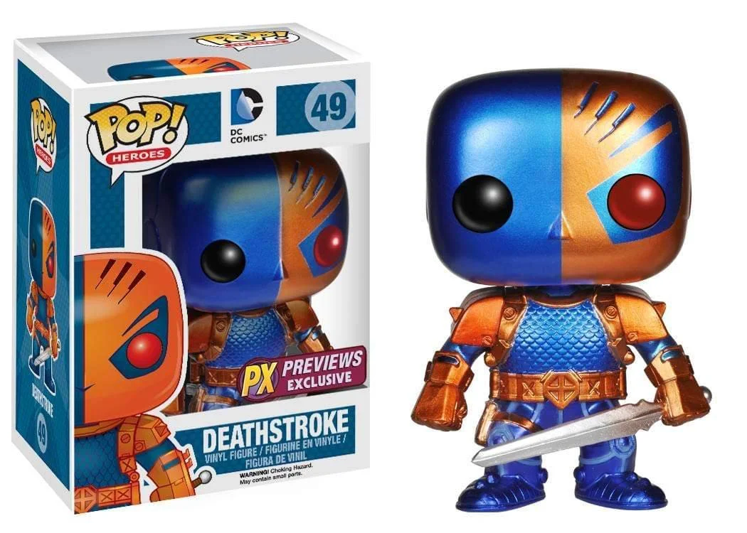 First-Class Funko Pop DC Heroes Deathstroke Vinyl Figure Metallic Version Practical