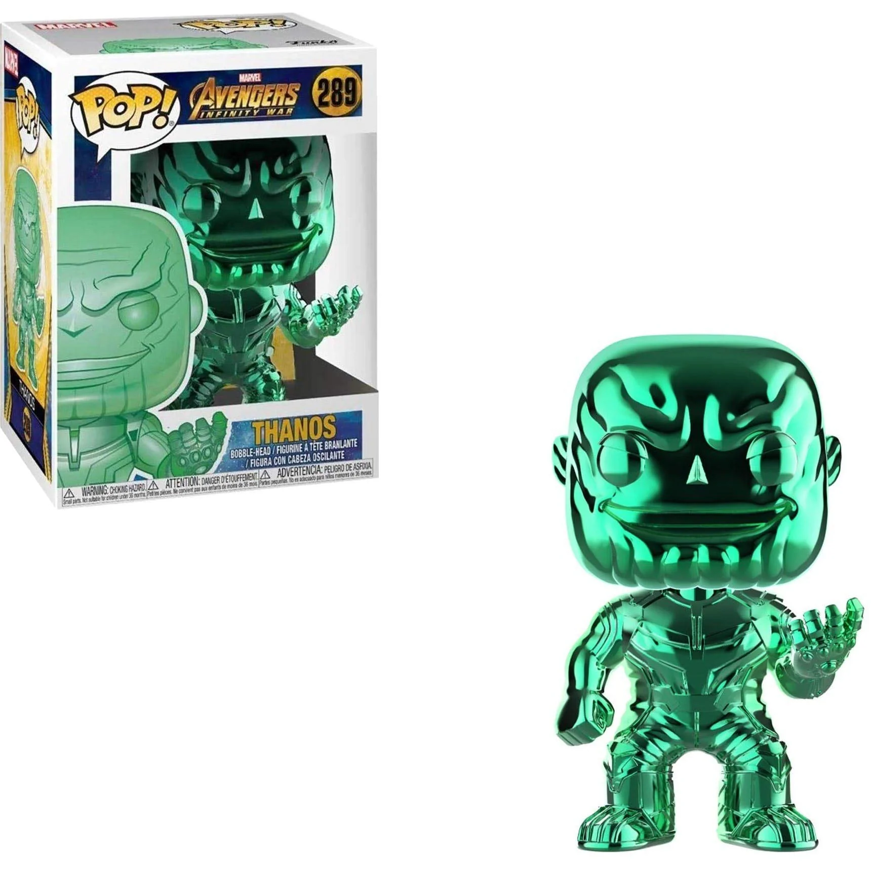 Detailed Avengers Funko POP Marvel Infinity War - Thanos - Green Chrome - Walmart Exclusive Healthy