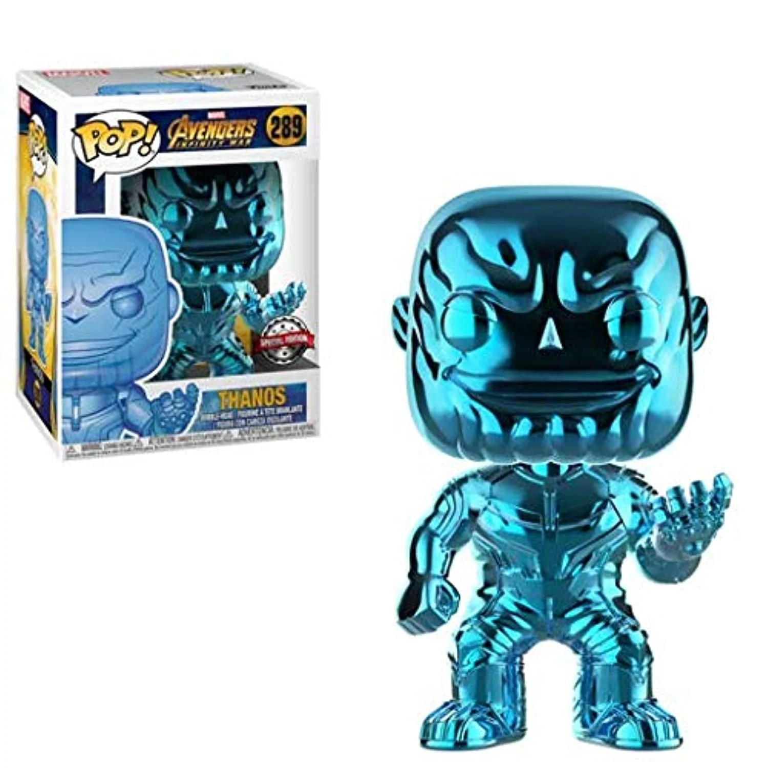 Safe Avengers Funko POP Marvel Infinity War - Thanos - Blue Chrome - Walmart Exclusive Soft