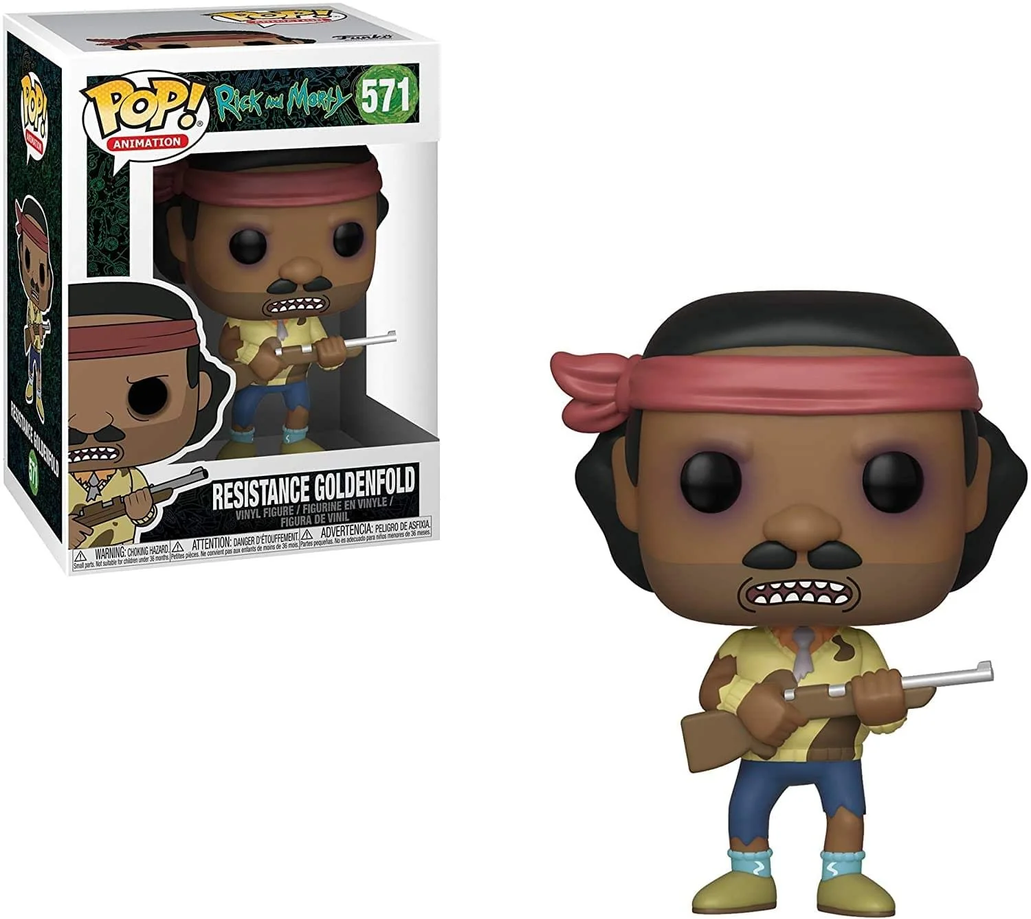 Solid Rick and Morty Pop Vinyl Figure Resistance Goldenfold Enhanced