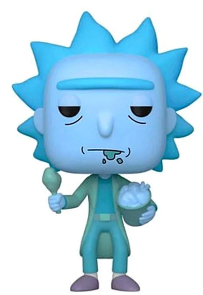 Practical FUNKO POP ANIMATION Rick Morty - Hologram Rick w Chicken Safe