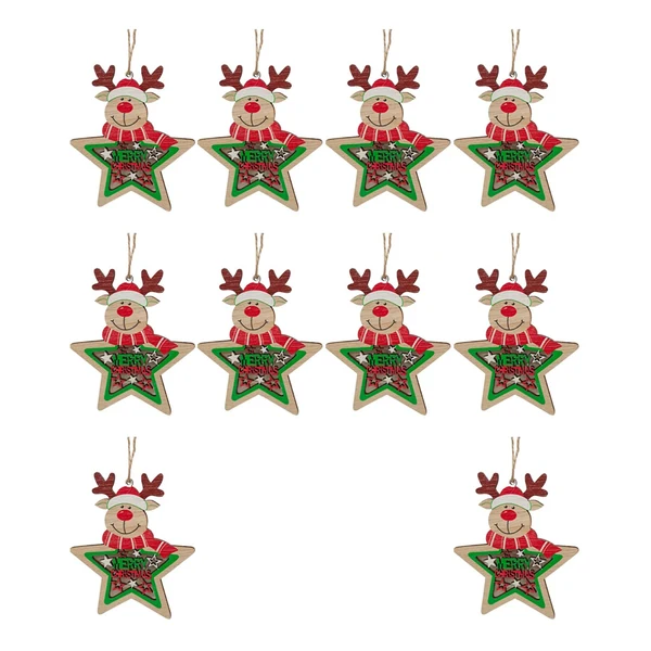 Optimized Maxbell 10Pcs Christmas Tree Decoration Pendant for Home Decor Elk Consistent