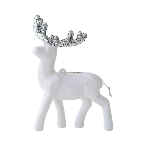 Recyclable Maxbell Elk Christmas Tree Decoration Gift Decorative for Xmas Tree Photography Prop White Original