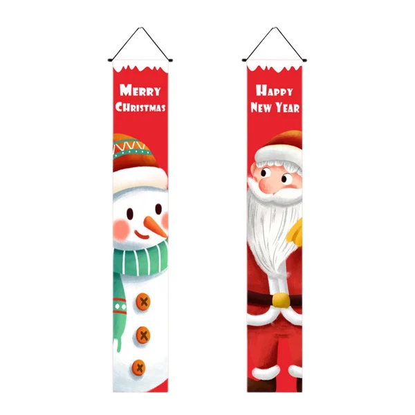 Elegant Maxbell Outdoor Christmas Banners Porch Sign Hanging Sign Banners for Wall Decoration Style B Consistent