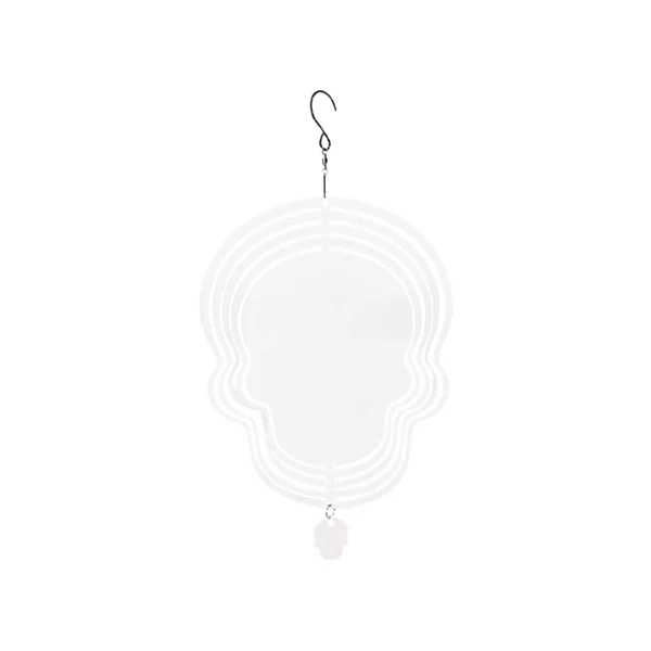 Easy-to-Use Maxbell Heat Sublimation Wind Chimes Blank Metal Crafts Hollow Out Wind Turntable Skull Eco-Friendly