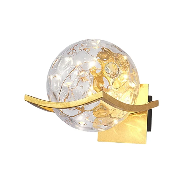 Maxbell Modern Wall Lamp Accessories Centerpiece LED for Hallway Home Decor Basement Golden Optimized