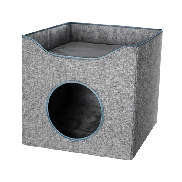 Artisan Maxbell Cat Bed Nest Dog House Double Layer Cave Foldable Winter Pet Supplies Kennel Blue Trusted