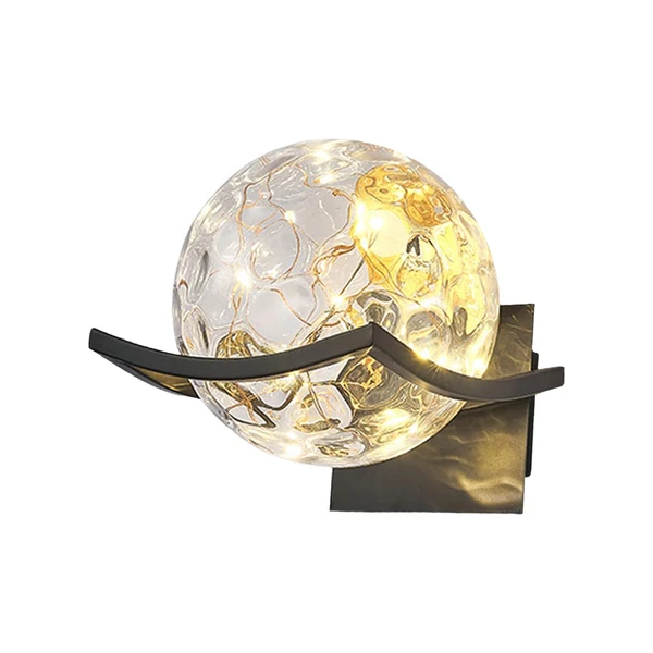 Premium Material Maxbell Modern Wall Lamp Accessories Centerpiece LED for Hallway Home Decor Basement Black Safe