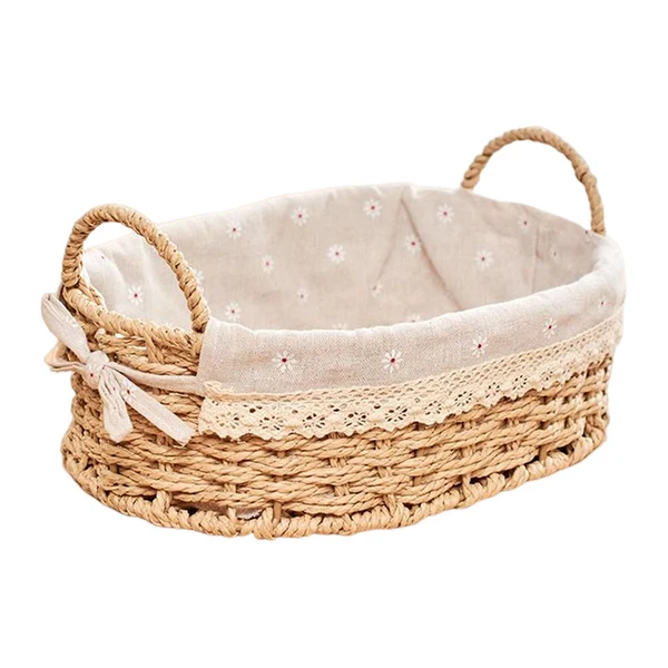 Expertly Made Maxbell Woven Storage Baskets Food Serving Baskets for Breakfast Vegetables Bedroom Oval Organic