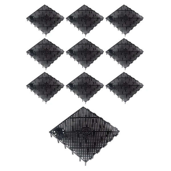 High-End Maxbell 10Pcs Fish Tank Bottom Filter Plate Suction Filter Plate with Connector Black Fine