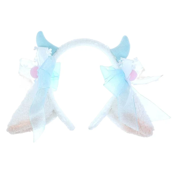 Organic Maxbell Sheep Ears Headband Headdress Christmas Cosplay Kids Adult Headwear Hairband blue Fine