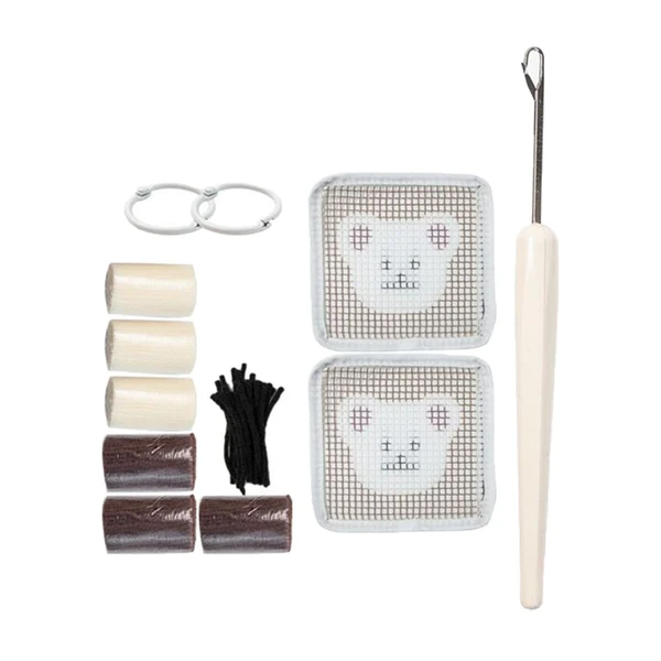 Exclusive Maxbell Coaster Latch Hook Kits DIY Crochet Embroidery Kits for Cup Coaster Making B Reliable