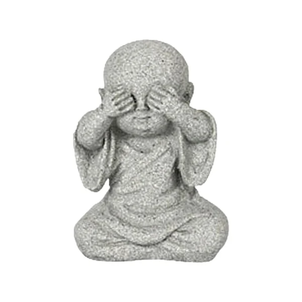 Elegant Maxbell Mini Monk Figurine Buddha Statue Sitting Creative Kungfu for Car Teahouse Not Watch High-Quality