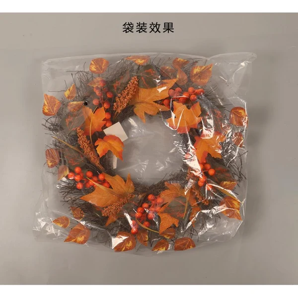 Relaxed Maxbell Fall Wreath Front Door Decorative Autumn Harvest Wreath for Farmhouse Decor Casual