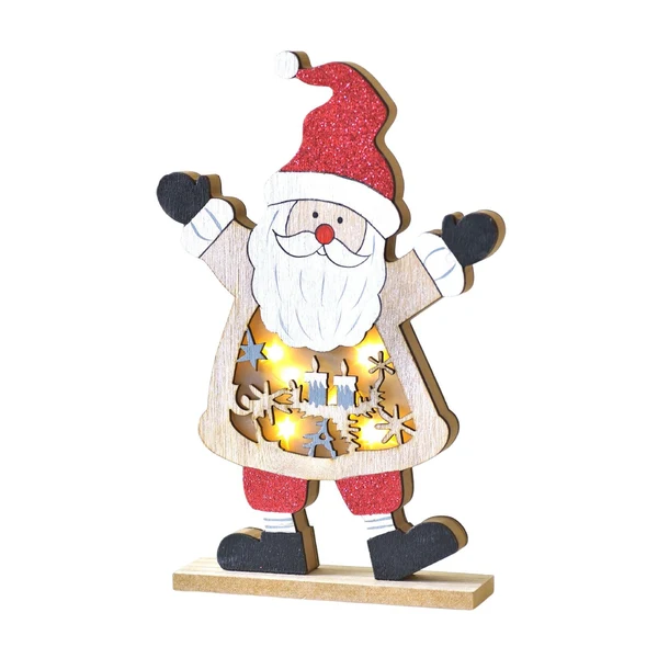 Professional Maxbell LED Wooden Christmas Table Decoration Battery Powered Indoor Decor Santa Casual