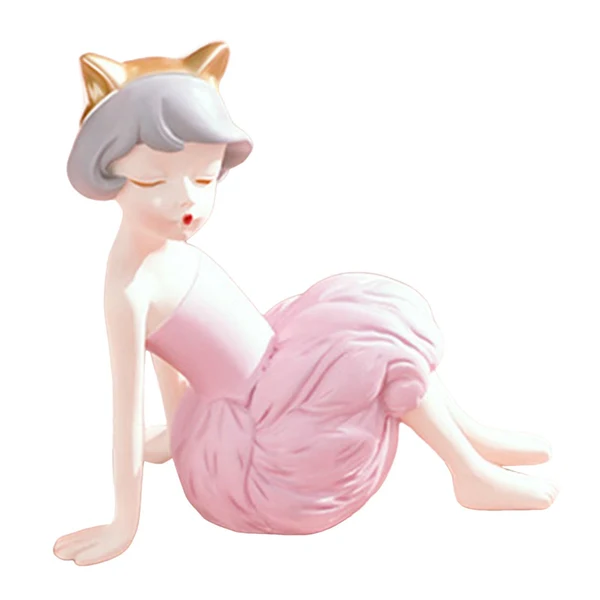 Responsible Maxbell Modern Girl Statue Ornament Craft Desk for Birthday Gift Office Rack StyleC Artisan