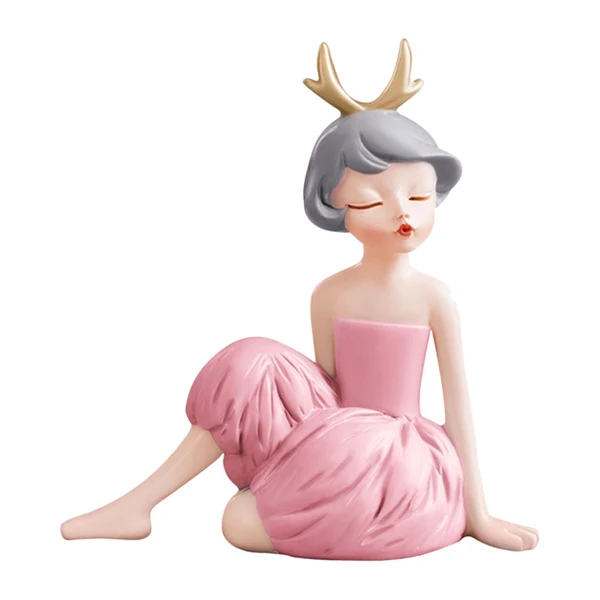 Expertly Made Maxbell Modern Girl Statue Ornament Craft Desk for Birthday Gift Office Rack StyleG Efficient