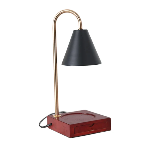 High-Quality Maxbell Candle Warmer Lamp Burner Melt Lamp with 2 Bulbs for Table Living Room black Elite